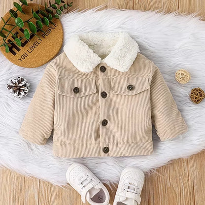 Cozy Couture: Winter Cotton Jacket for Baby Boys Aged 0–3 Years